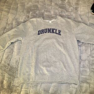 Drunkle sweater size: L great worn once.
